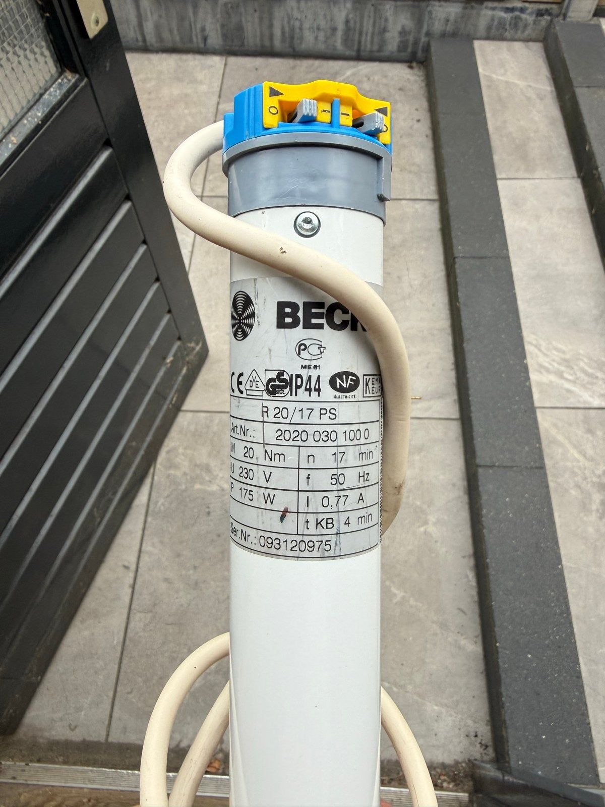 Becker 17/20 PS Rolluik/Zonwering Motor 20Nm - Nieuw, Ophalen, Nieuw, Rolluik, Elektrisch