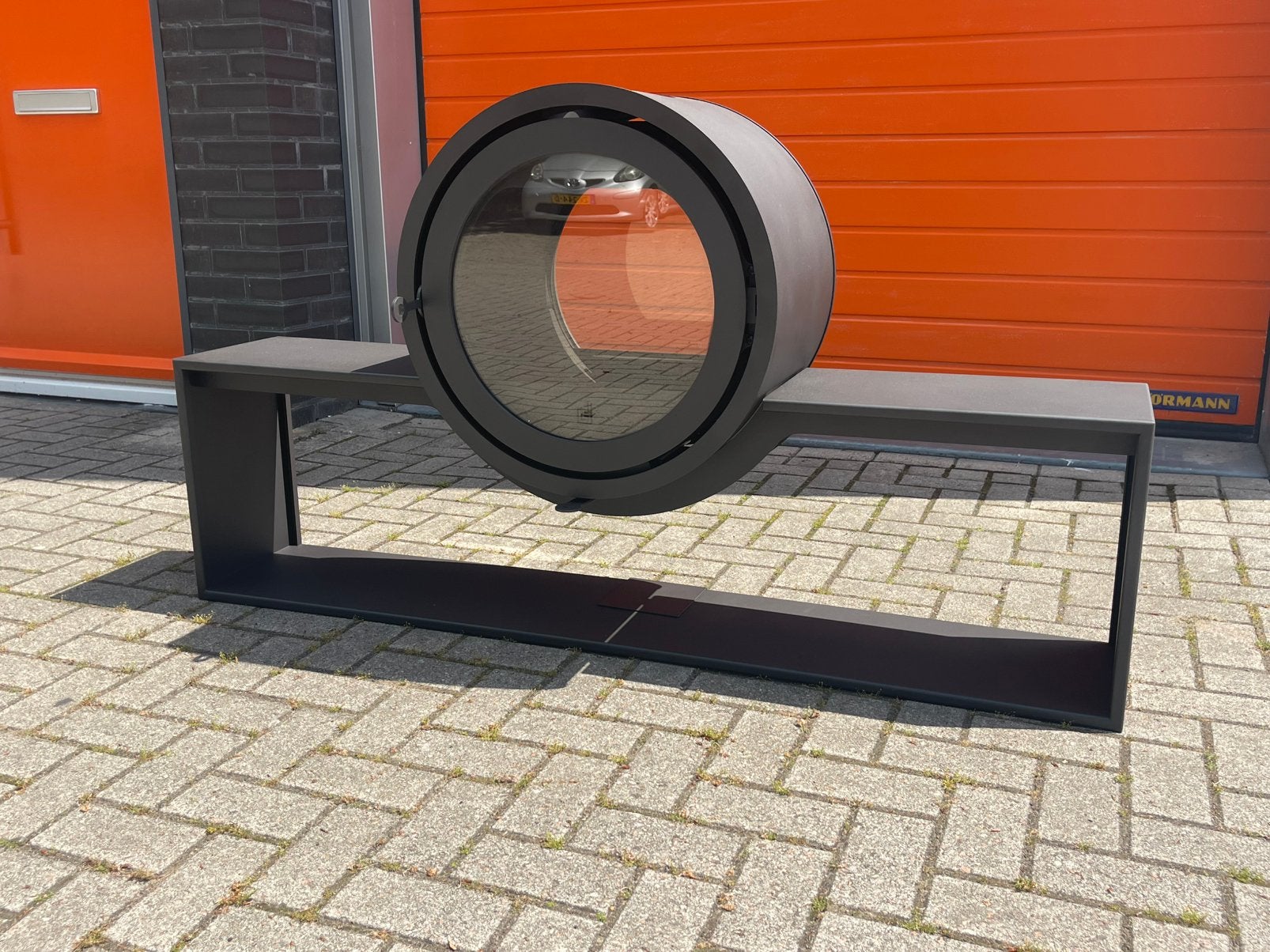 Tekoop DIK GEURTS odin tunnel plateau 160 cm demo model, Huis en Inrichting, Kachels, Ophalen, Houtkachel, Zo goed als nieuw, Vrijstaand