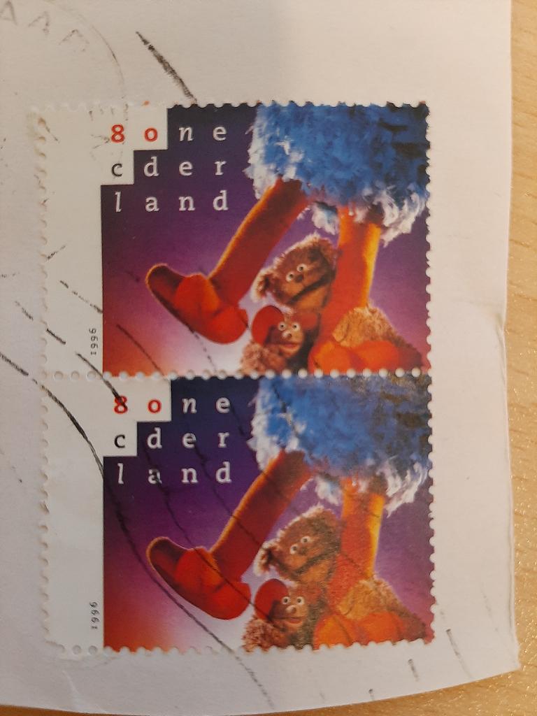 1996 Sesamstraat paar van 2st Pino, Tommie en Ieniemienie, Verzenden, Gestempeld