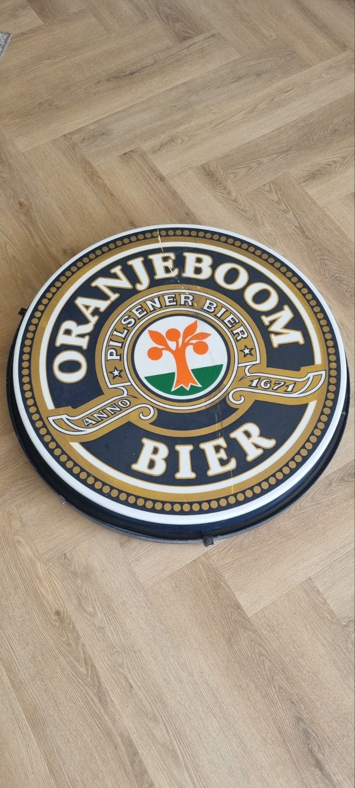 Oranjeboom bier brouwerij mancave bar bord reclamebord kap, Verzamelen, Merken en Reclamevoorwerpen, Ophalen of Verzenden, Gebruikt