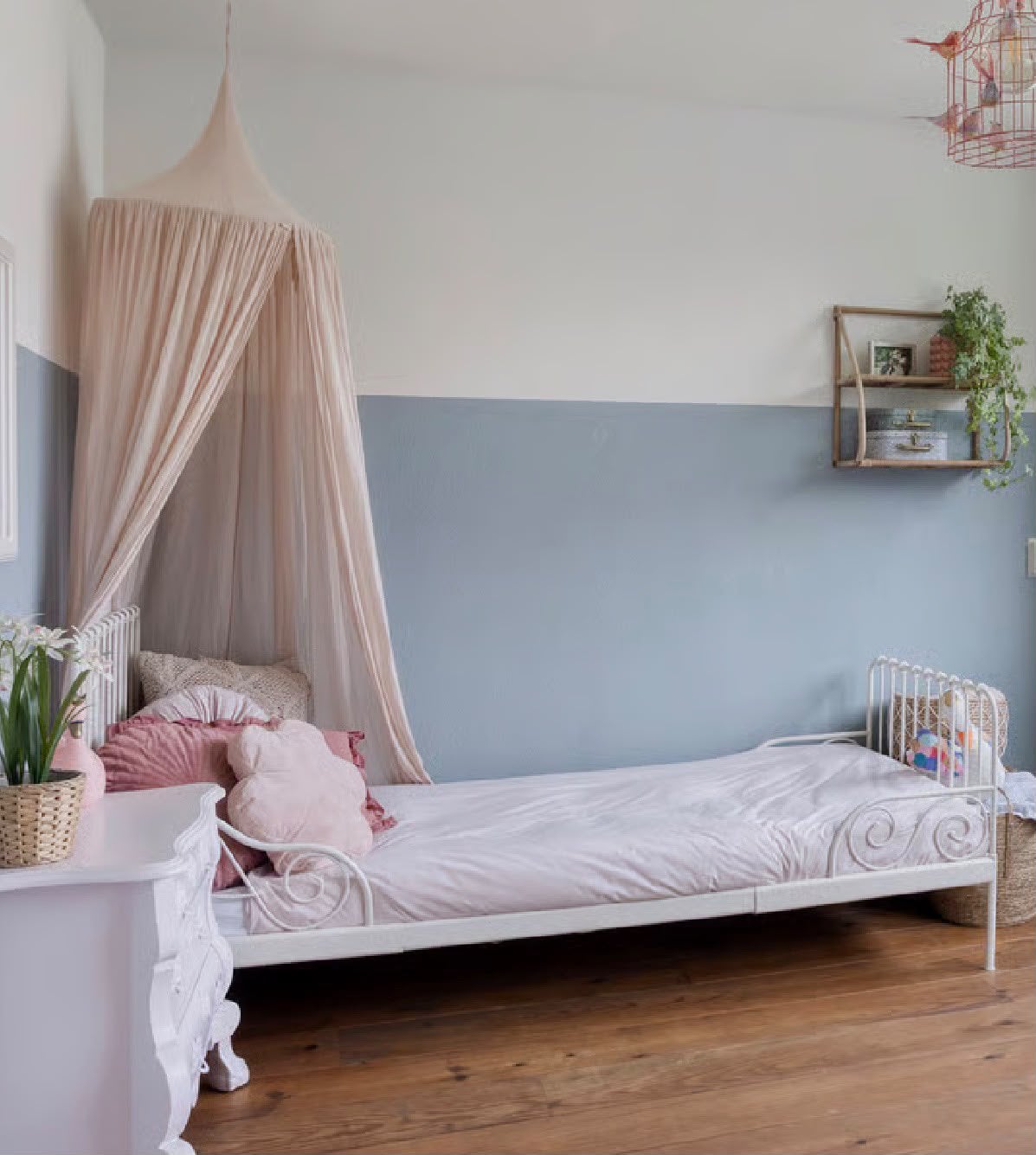 Bed (meegroeibed) Minnen IKEA, Ophalen, Zo goed als nieuw, 180 cm of meer, 70 tot 85 cm