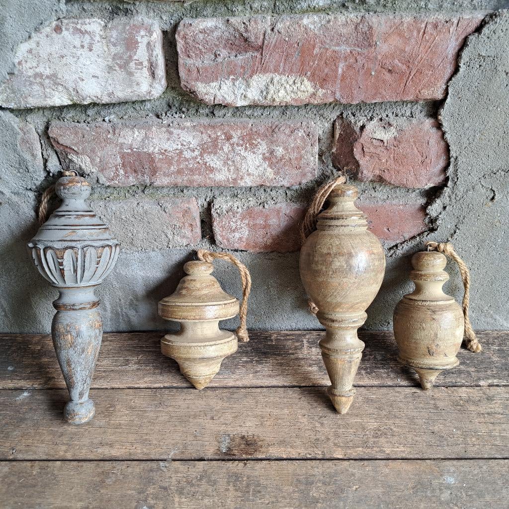 1x Landelijke houten hanger pegel klos aan touw *Etage3*, ., Ophalen of Verzenden, Zo goed als nieuw, .