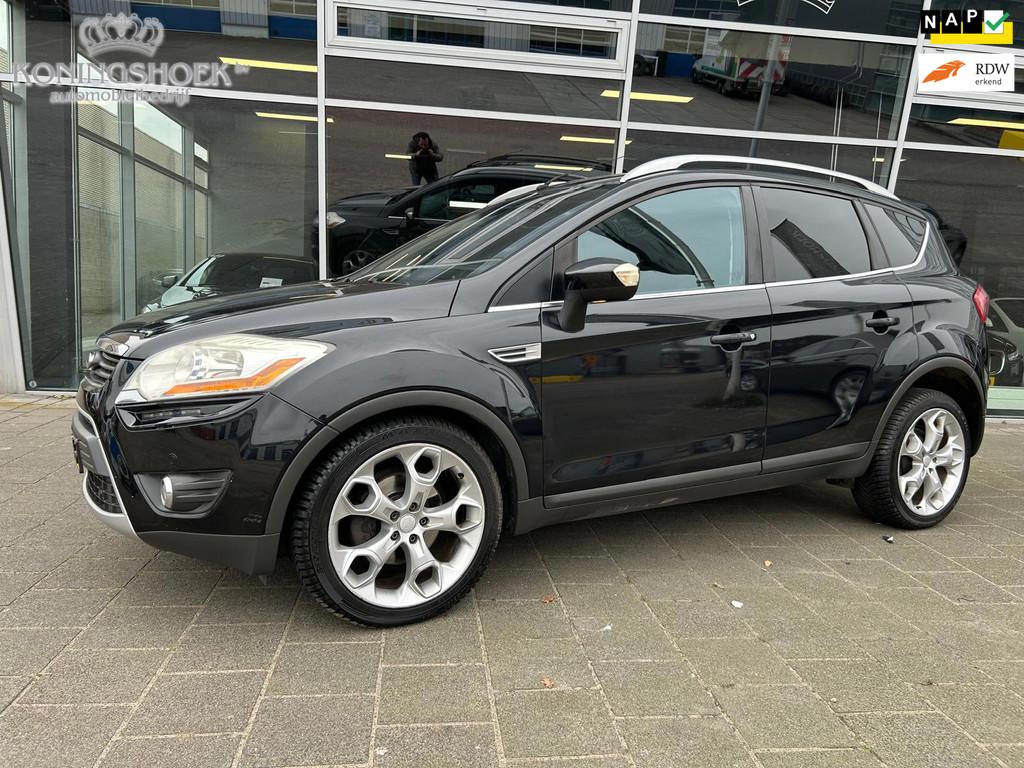 Ford Kuga 2.5 20V Titanium, Auto's, Ford, Gebruikt, Zwart, 1553 kg, Leder en Stof
