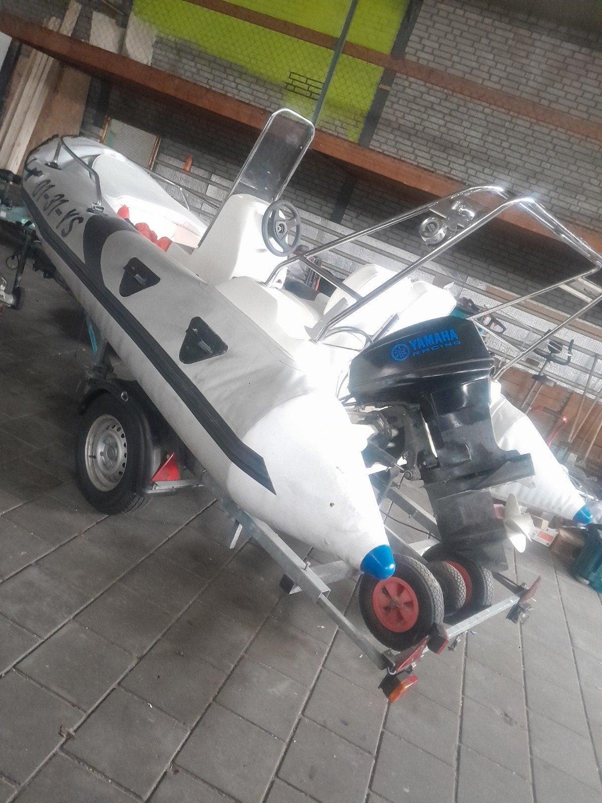 Midden console boot met 55 pk motor en trailer, Watersport en Boten, Ophalen of Verzenden, Gebruikt, Minder dan 6 meter