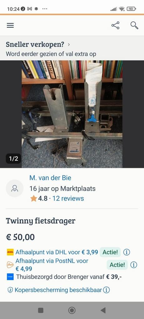 Twinniload fietsendrager, Ophalen of Verzenden, Trekhaakdrager