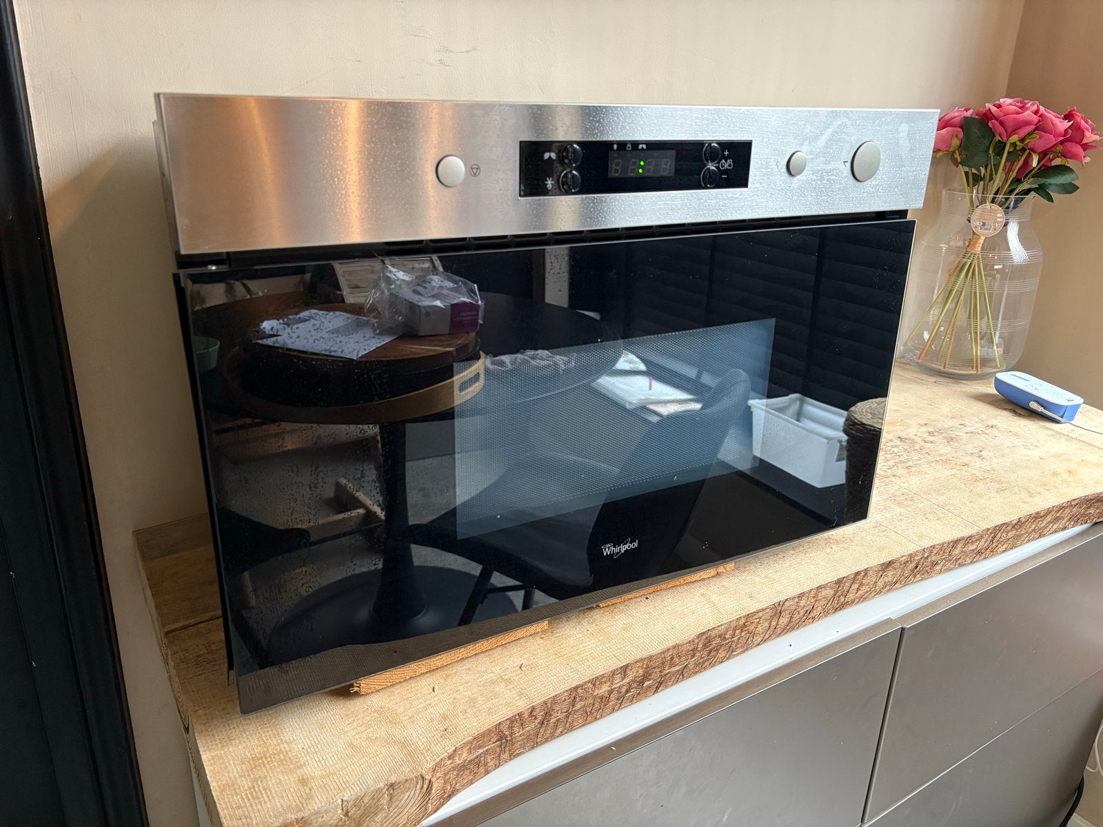 Whirlpool inbouw Magnetron - 60x32x38,5cm, Witgoed en Apparatuur, Magnetrons, Ophalen, Combimagnetron, Gebruikt, 60 cm of meer