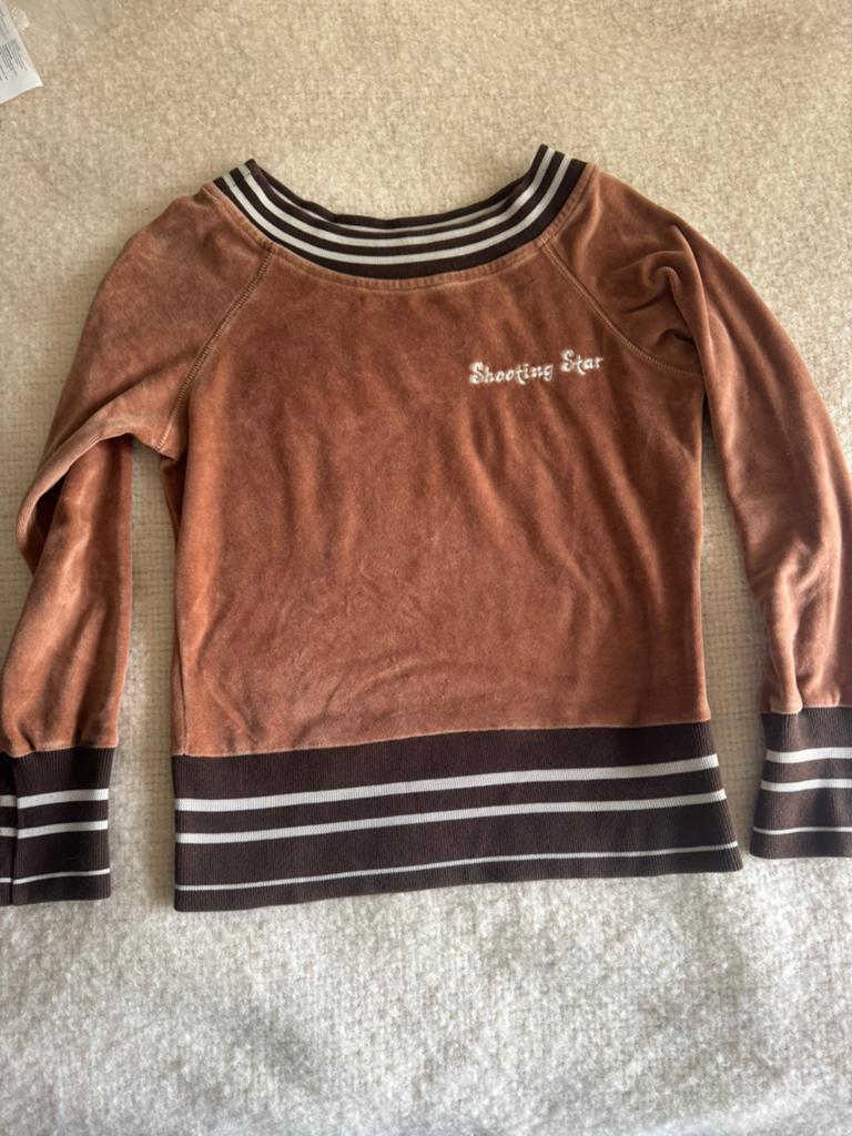 Vintage fluwelen sweater, Kleding | Dames, Bruin, Zo goed als nieuw, Lange mouw, Ophalen