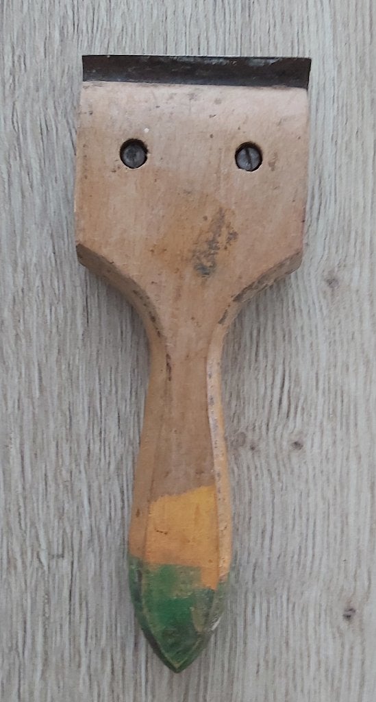 Vintage Authentieke Houten Verfkrabber / Steelschraper ., Ophalen of Verzenden, Gebruikt
