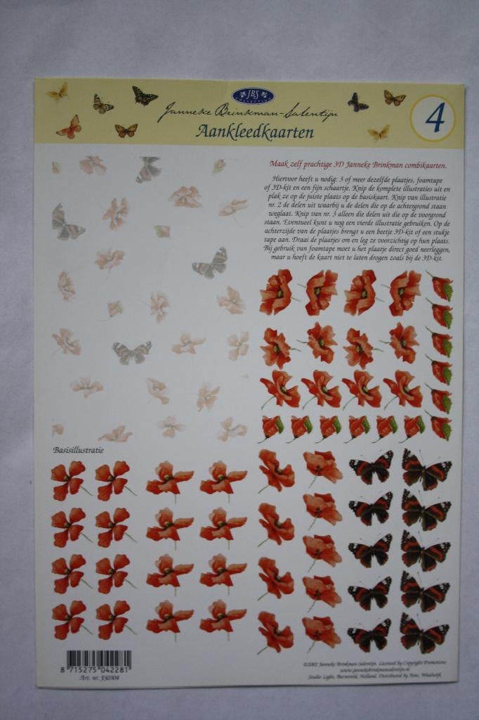 6 stuks Knipvellen Janneke Brinkman 7204, Ophalen of Verzenden, Nieuw, Natuur, Knipvel