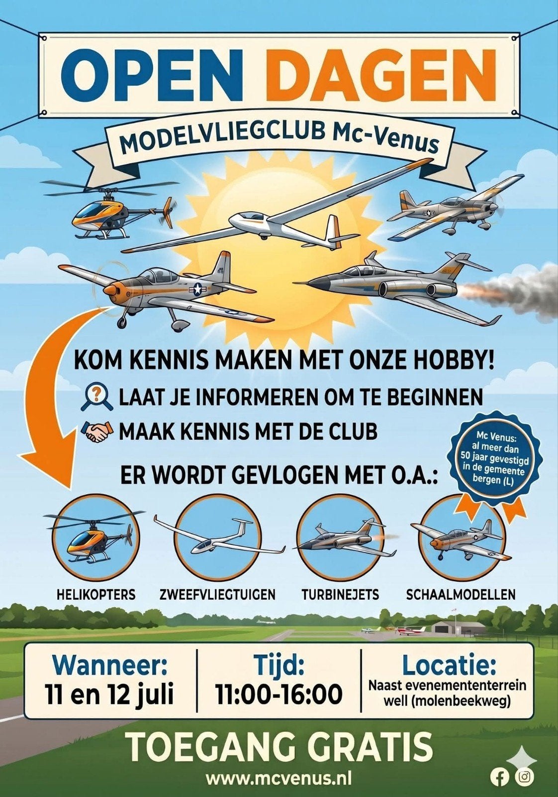 Open Dagen Modelvliegclub Mc-Venus Well., Ophalen