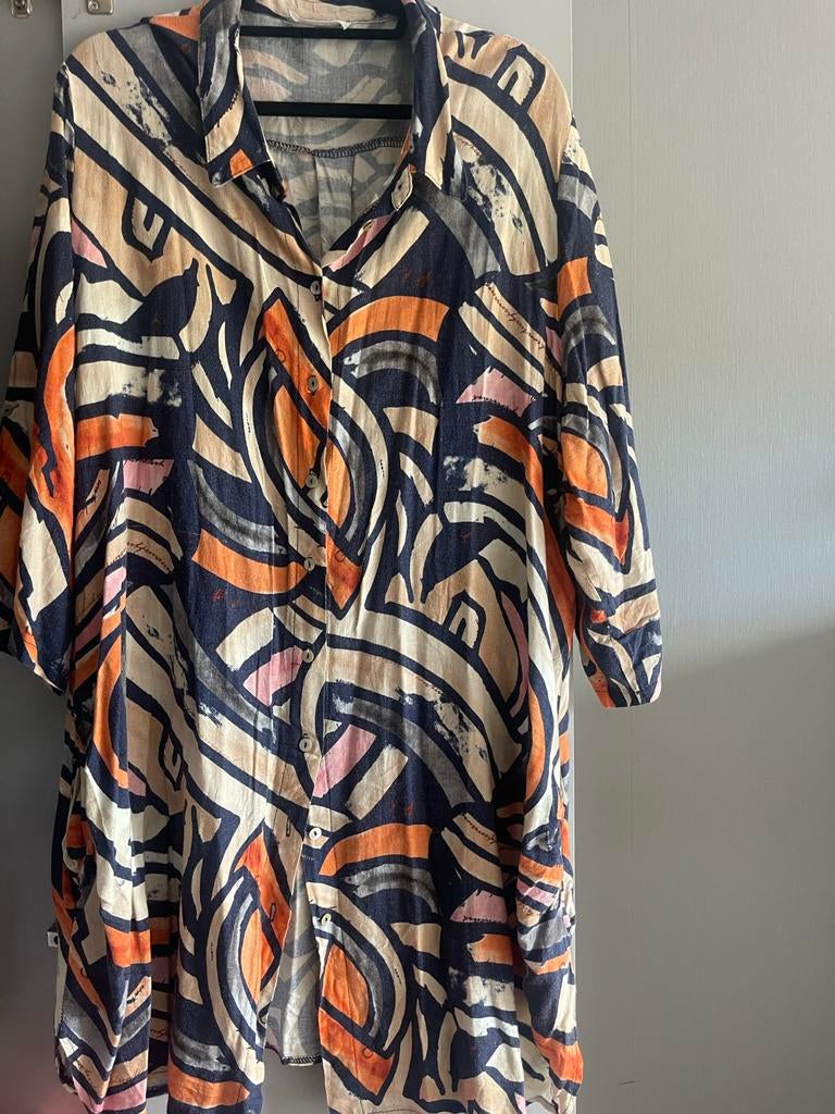 Paprika Jurk met Abstracte Print - Maat xl, Kleding | Dames, Grote Maten, Ophalen of Verzenden, Zo goed als nieuw, Jurk