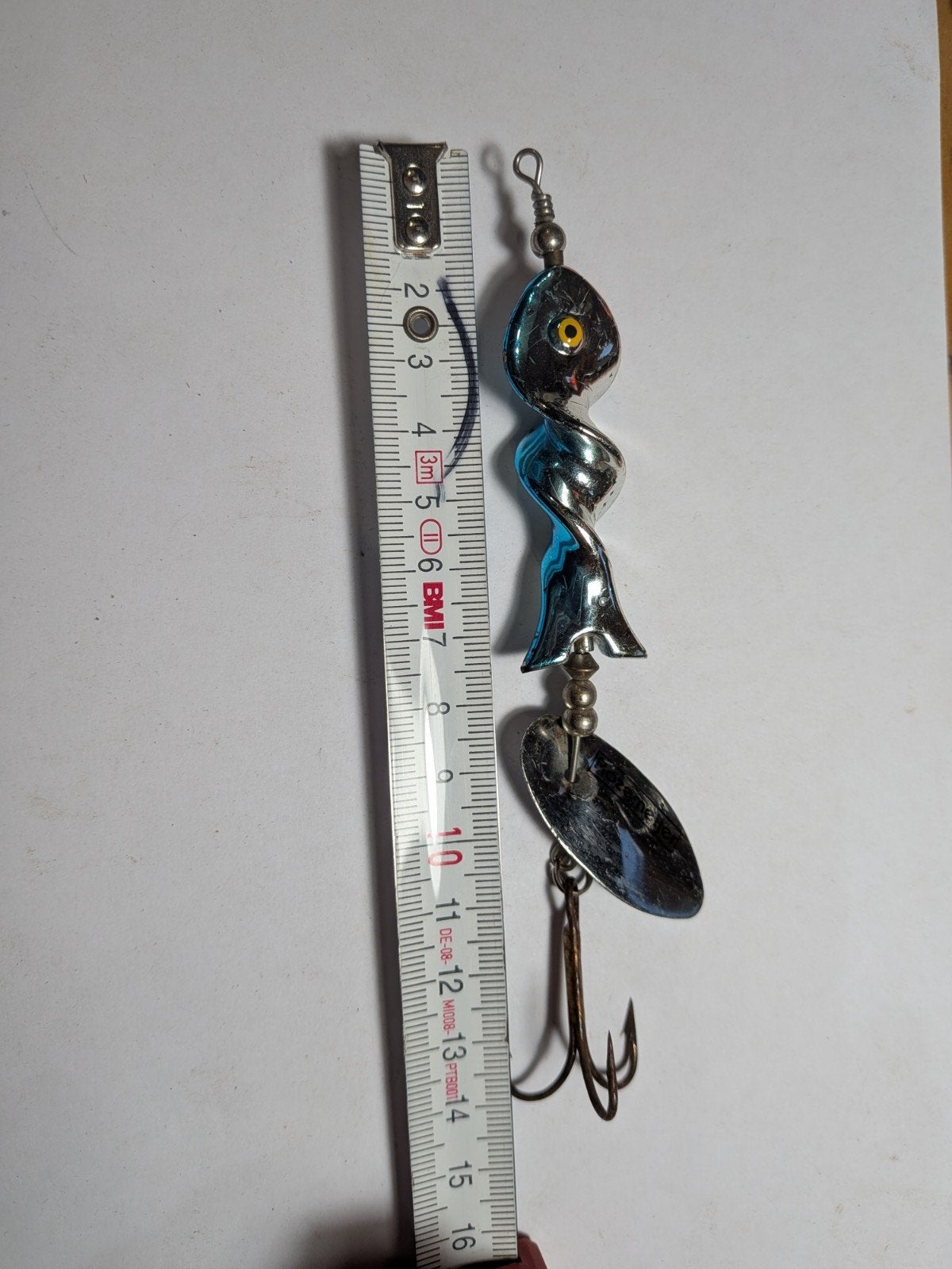 Vintage Rozemeijer spinner 15 gram – bijzonder oud kunstaas, Ophalen of Verzenden, Gebruikt, Kunstaas
