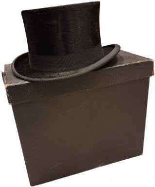 Francy Tailor Bruxelles zwarte hoge hoed maat 57, Hoed, Ophalen of Verzenden, 57 cm (M, 7⅛ inch) of minder, Francy Tailor