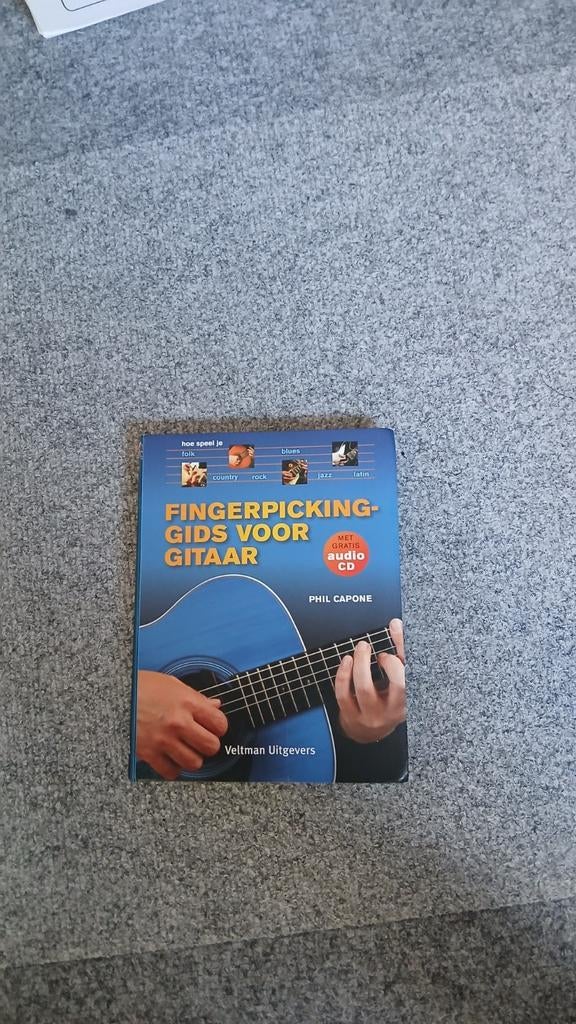 Fingerpickinggids voor gitaar (incl. CD), zo goed als nieuw, Ophalen of Verzenden
