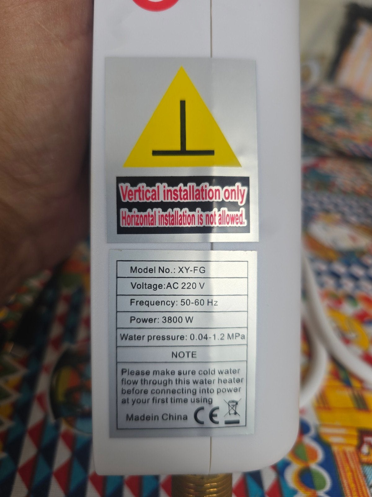 Mini Tankless Water Heater 3800W 220V - Direct Warm Water, Ophalen, Nieuw, Boiler, Minder dan 3 jaar oud