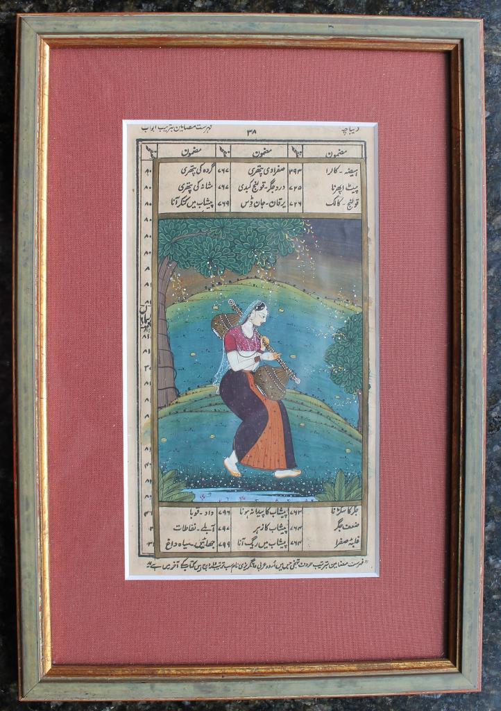 Huwelijkscadeau: Miniatuur uit India, ragamalaschildering, Antiek en Kunst, Kunst | Schilderijen | Klassiek, Verzenden