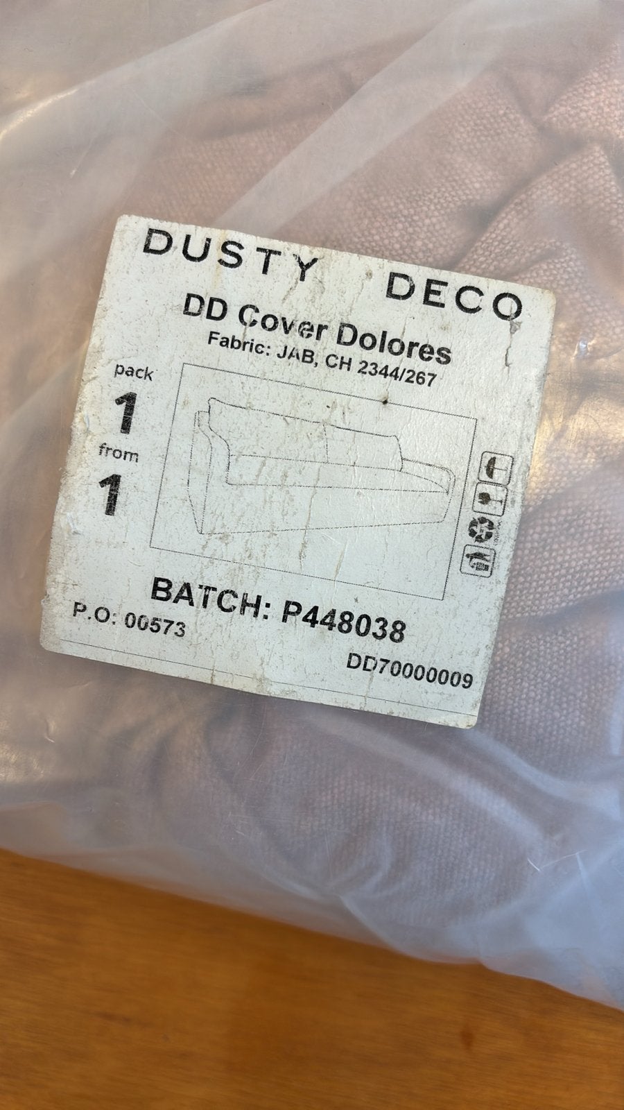 Hoes voor Dusty Deco Dolores bank, Ophalen of Verzenden, Nieuw, Stof