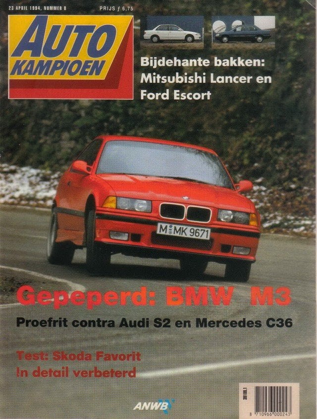 Autokampioen 8 1994 : Audi S2 - BMW M3 coupe - Mercedes C36, Ophalen of Verzenden, Gelezen, Algemeen