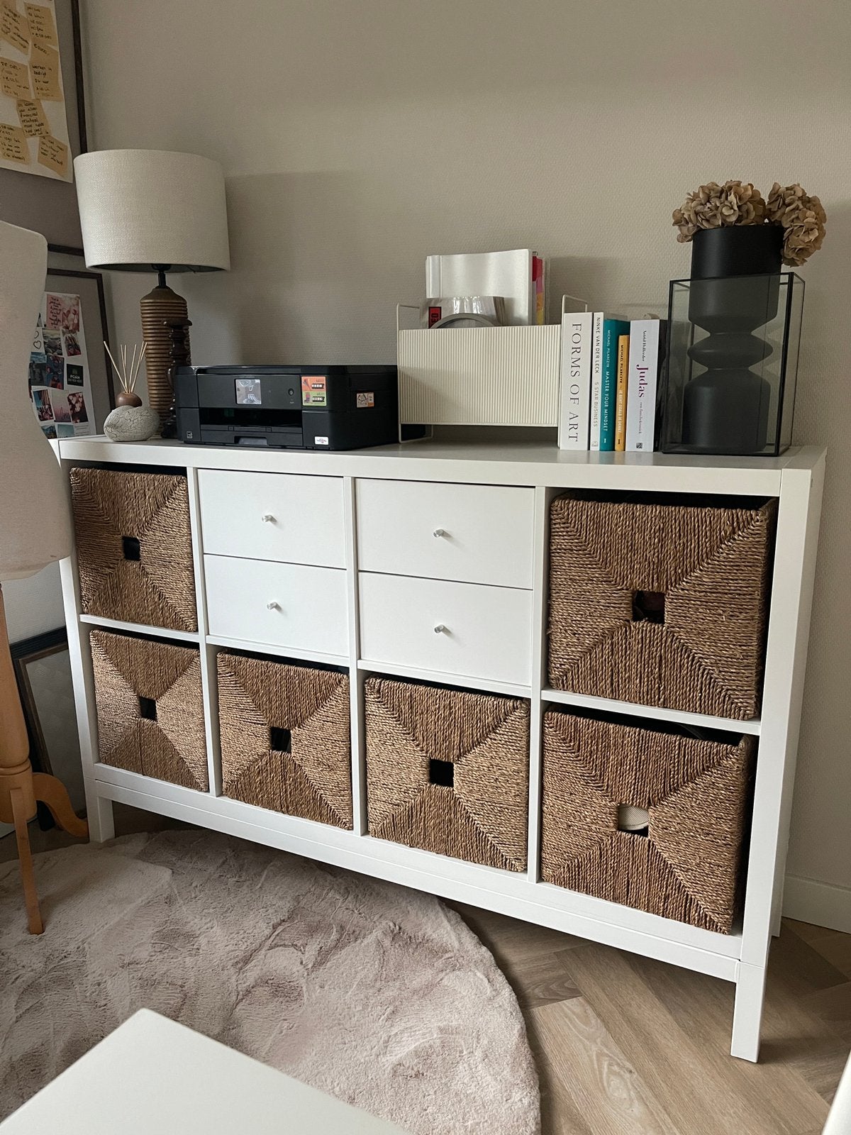 Kallax kast ikea incl manden, Ophalen, 50 tot 100 cm, Zo goed als nieuw, Minder dan 100 cm