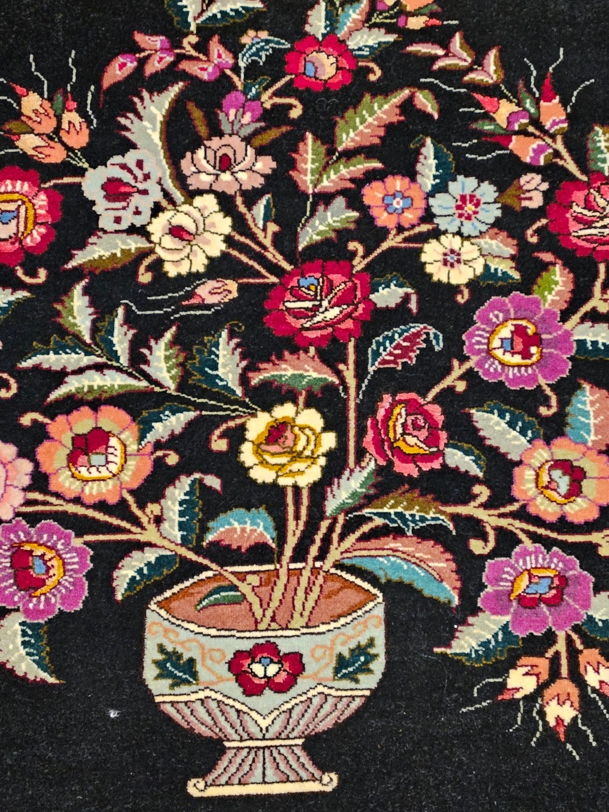 Handgeknoopt perzisch tapijt tabriz 50raj 92x67, 50 tot 100 cm, Perzisch, Vof Slats Antiek, Rechthoekig