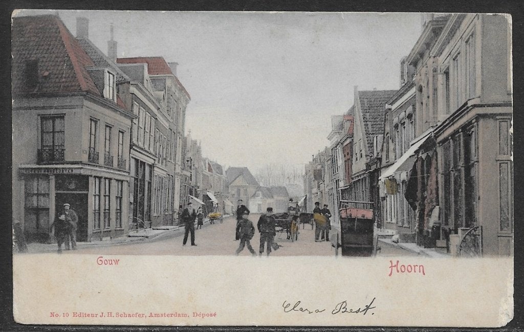 763 Hoorn, Gouw, Ophalen of Verzenden, Voor 1920, Gelopen, Noord-Holland