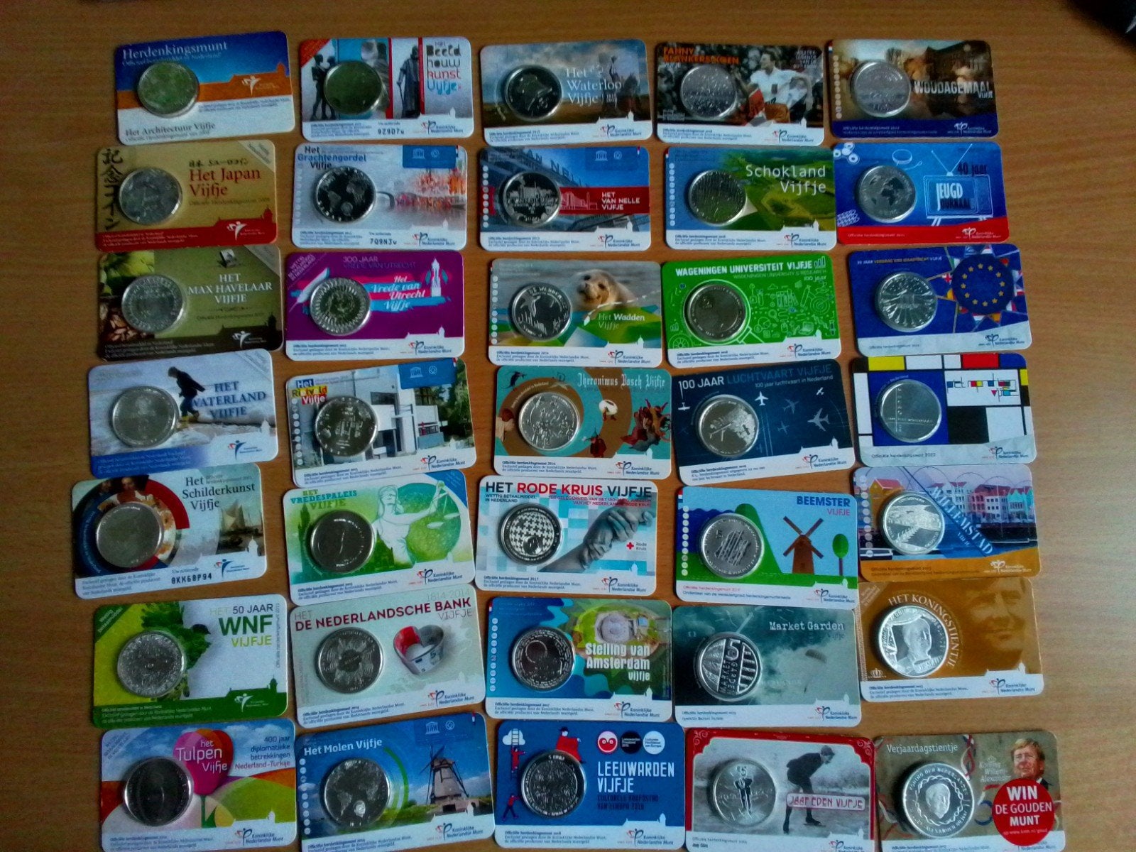 5 euromunten in coincard, Postzegels en Munten, Munten | Nederland, Ophalen of Verzenden, Euro's