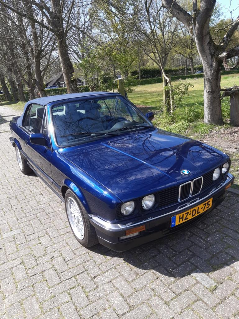 BMW 3-Serie 2.5 I 325 Cabriolet U9 1987 Blauw, Auto's, BMW, 2494 cc, Cabriolet, 1200 kg, Handgeschakeld