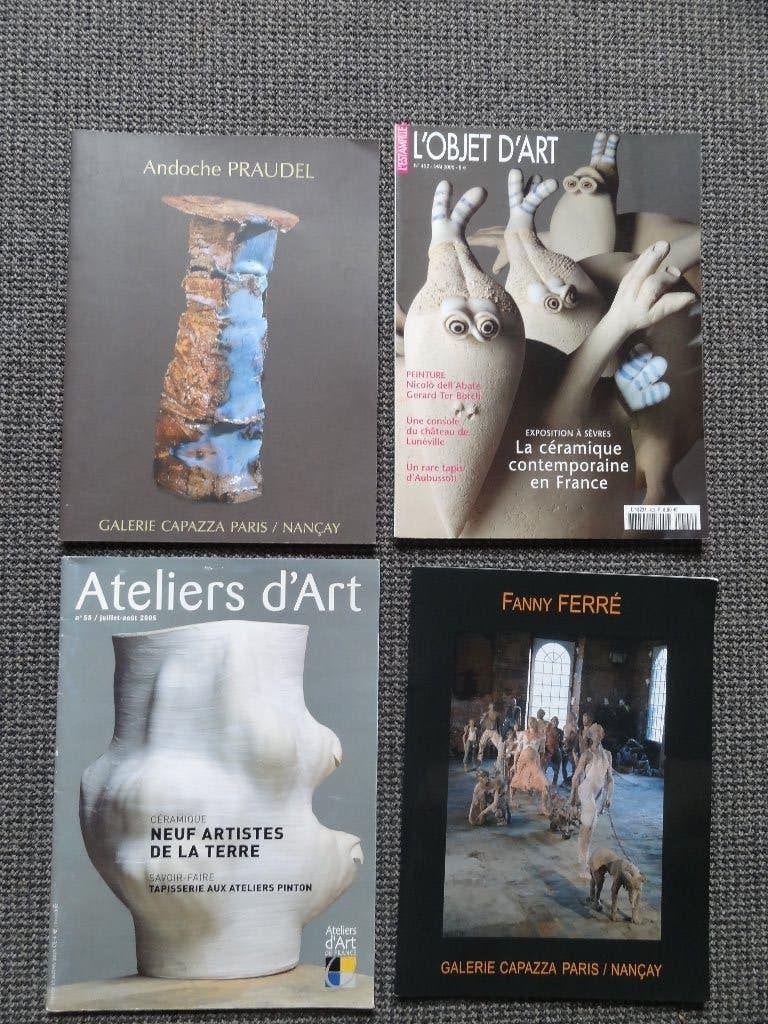 4 catalogi, tijdschiften over franse moderne keramiek, Ophalen of Verzenden, Gebruikt