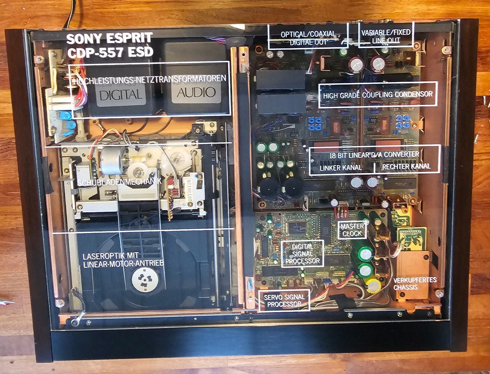 Sony CDP-557ESD ES Topper unieke ex winkeldemo 18kg nwstaat, SONY, Ophalen of Verzenden, Zo goed als nieuw, Sony