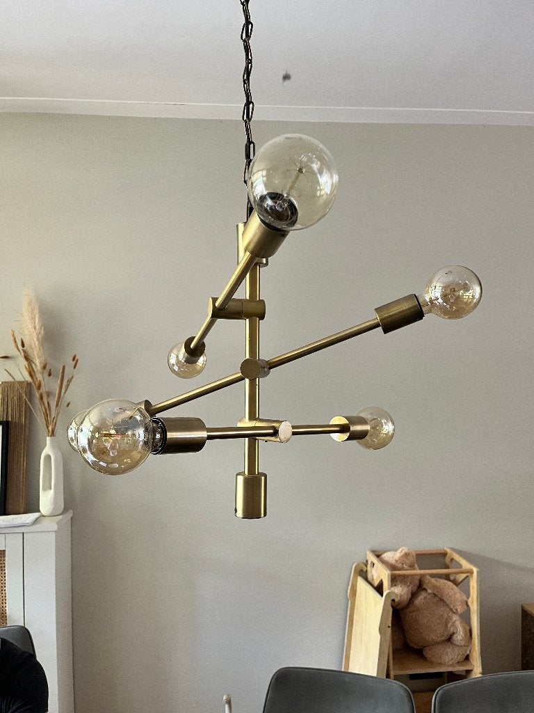 Hanglamp It's about Romi (Nashville, goud), Ophalen, Zo goed als nieuw, Metaal, E27 (groot)