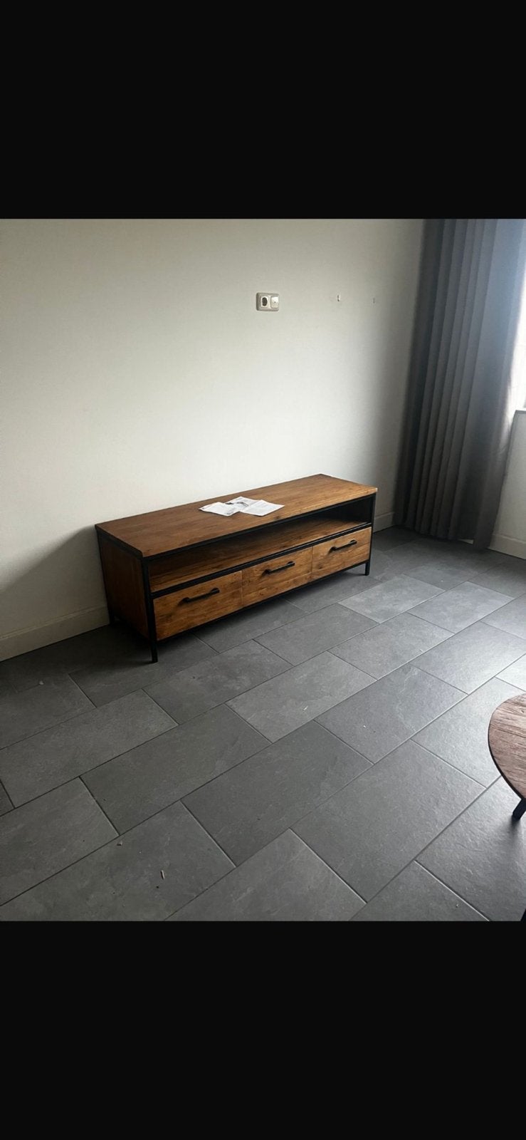 Tv meubel, Ophalen, Zo goed als nieuw, Rechthoekig, 100 tot 150 cm