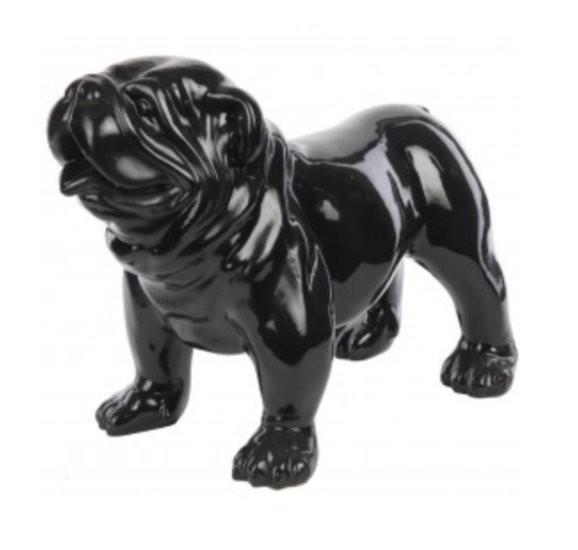 Engels Bulldog 58 x 42 cm zwart beeld in een prachtige uitvo, Ophalen, Nieuw, Kunststof