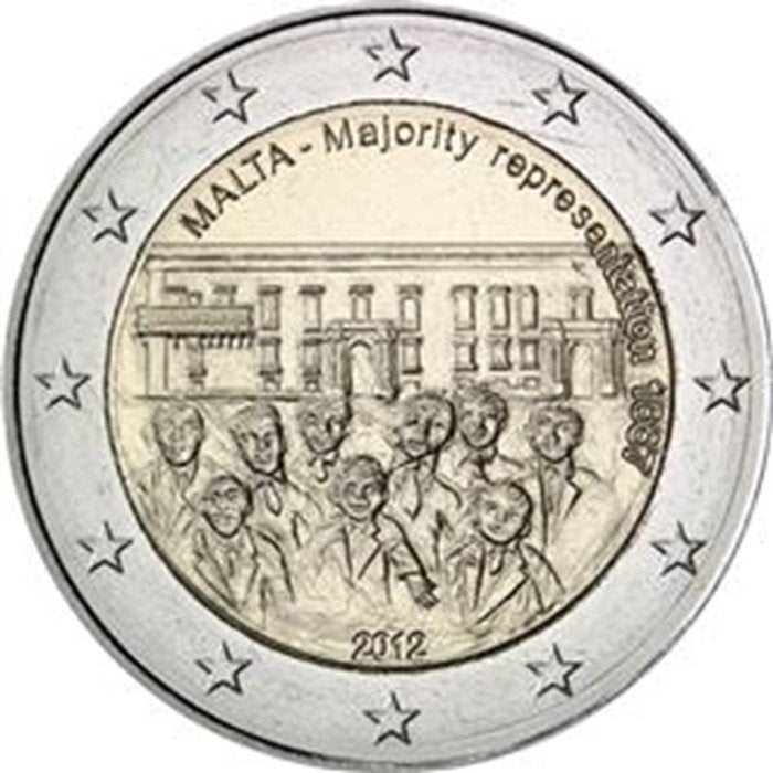 Malta 2 euro 2012 "Meerderheidsvertegenwoordiging", 1887 UNC, Postzegels en Munten, Munten | Europa | Euromunten, Verzenden, Malta