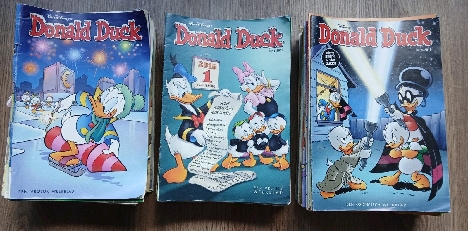 Donald Duck Jaargangen 2014, 2015, 2016 (bijna compleet), Meerdere stripboeken, Ophalen of Verzenden, Gelezen