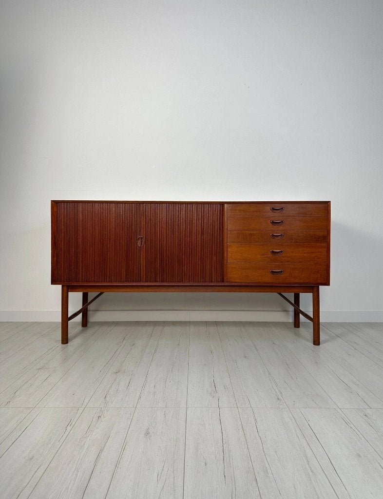 Hvidt & Mølgaard 309 teak dressoir Søborg Deens jaren 50, Ophalen of Verzenden, Zo goed als nieuw, 25 tot 50 cm, Teakhout