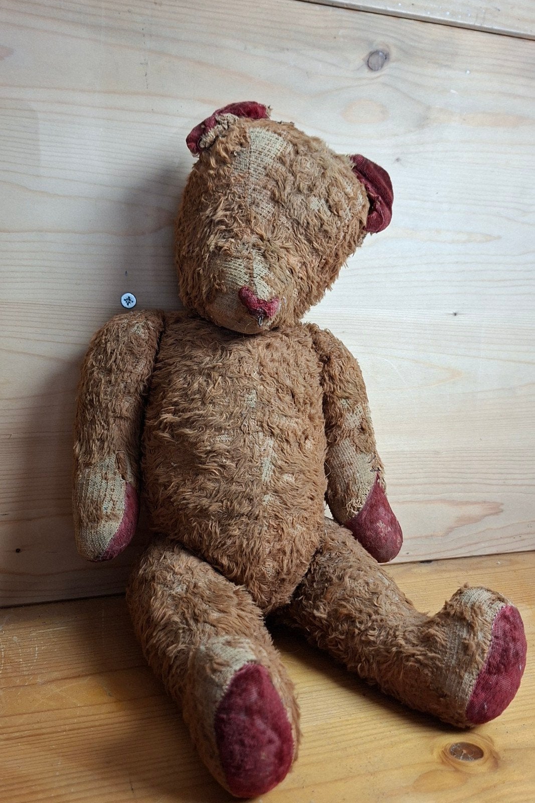 oude antieke sleetse teddy beer, Ophalen of Verzenden