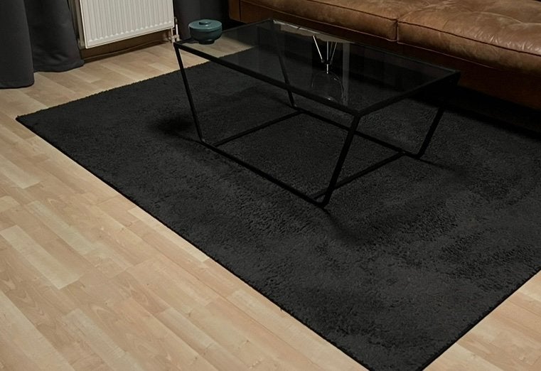 Vloerkleerd antraciet zwart 160 x 230 cm, Ophalen, 75 m² of meer, Zwart, Overige typen