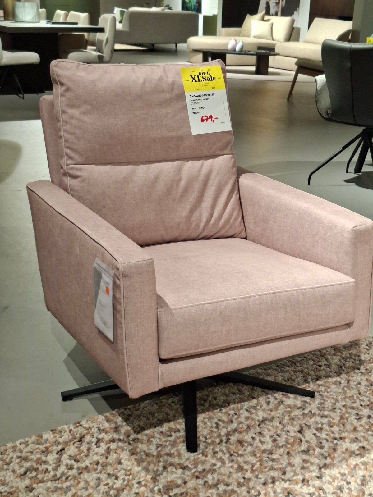 Showroommodel Enzo Luca Fauteuil Ombra, Ophalen, Nieuw, Stof