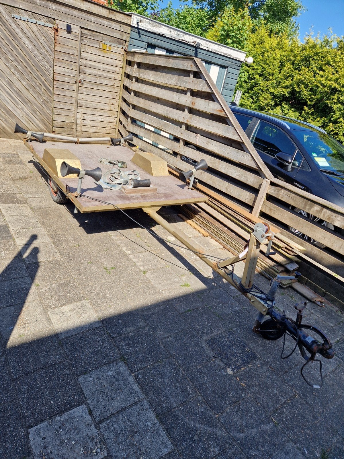 Boottrailer stallingstrailer met lier, Watersport en Boten, Ophalen of Verzenden, Gebruikt, Overige typen