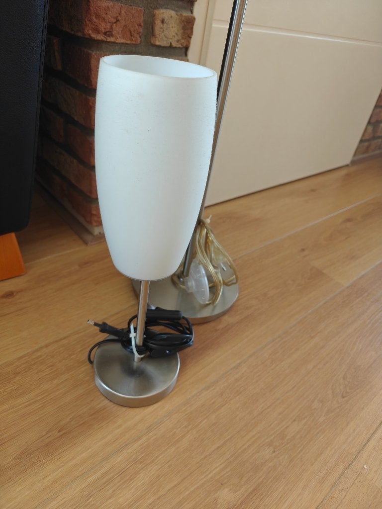 staande schemerlampen met glazen kap, Huis en Inrichting, Ophalen, GU10, Zo goed als nieuw, Glas