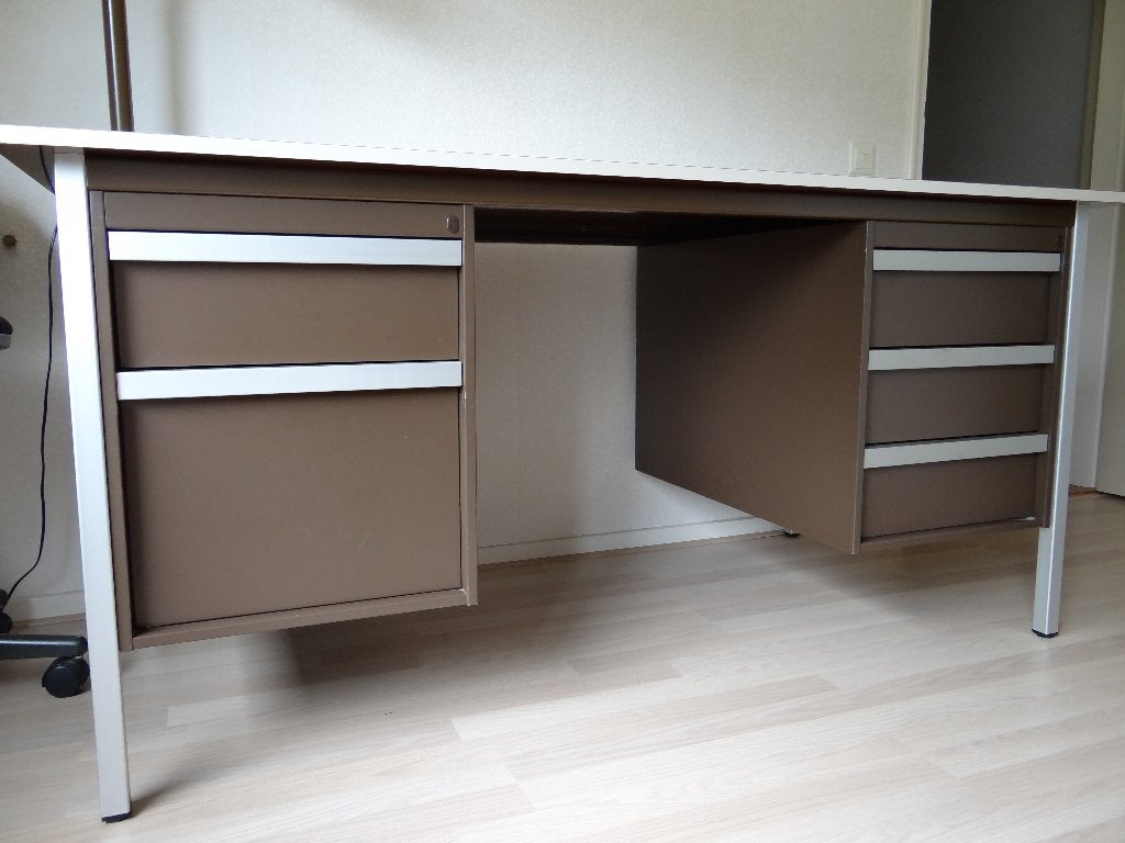 Bureau, Huis en Inrichting, Bureaus, Ophalen, 160 cm, Gebruikt, Metaal