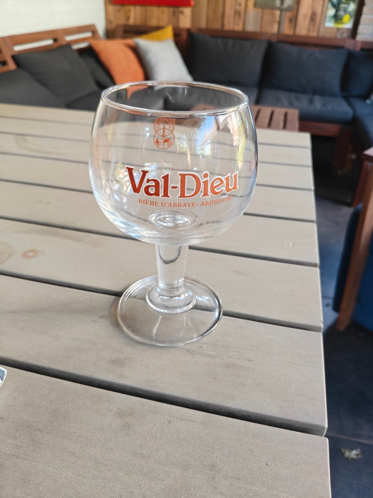 4 Val Dieu bierglazen, Ophalen, Zo goed als nieuw, Glas