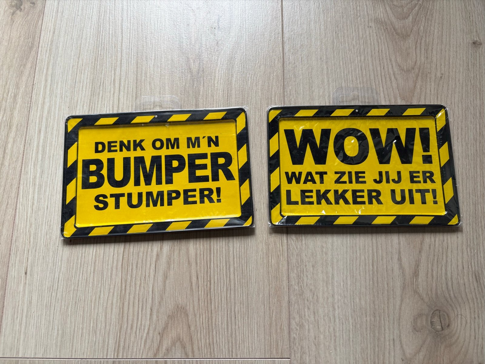 Grappige auto bordjes : Bumper Stumper & Wow!, Ophalen, Nieuw