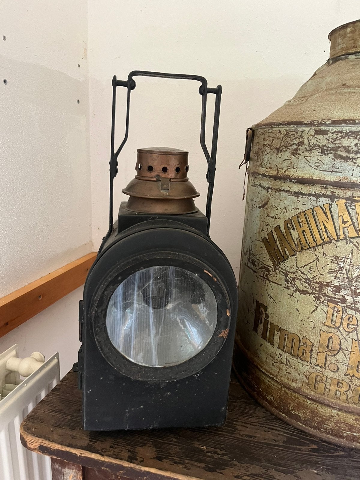Antieke seinlamp, Ophalen