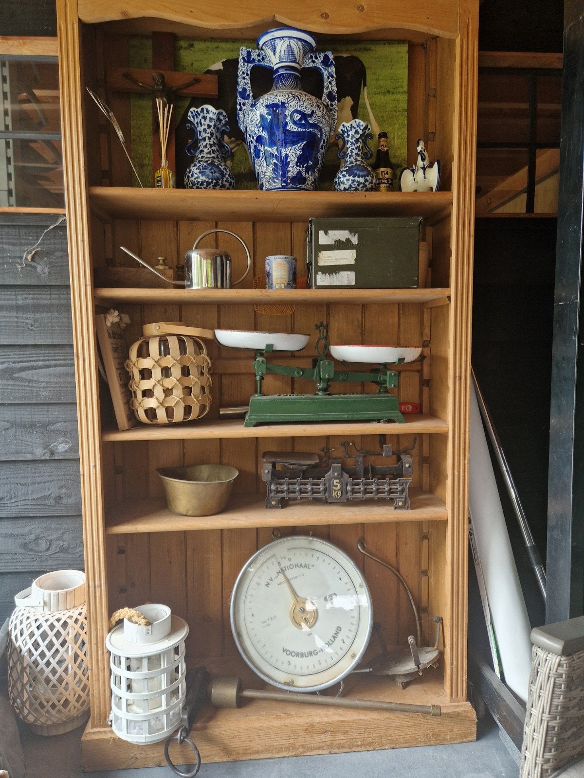 Houten Kast 100x180x20 cm, Antiek en Kunst, Ophalen