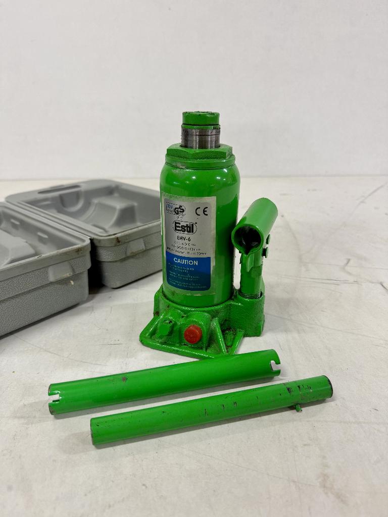 6 Ton Hydraulische Potkrik Estil EHV-6 in Koffer, Ophalen, Zo goed als nieuw, Hydraulisch, Potkrik