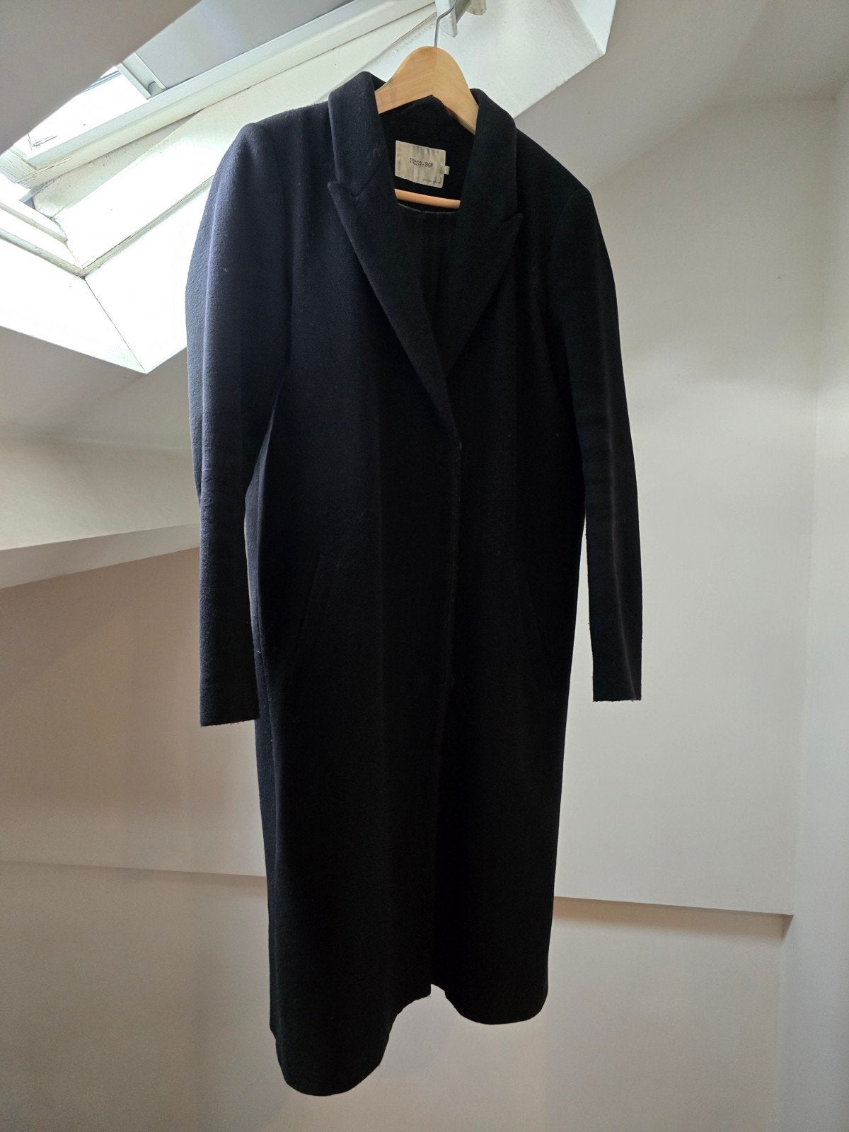 Lange zwarte Sissy Boy jas van wol en cashmere, Kleding | Dames, Zwart, Sissy-Boy, Ophalen of Verzenden, Maat 36 (S)