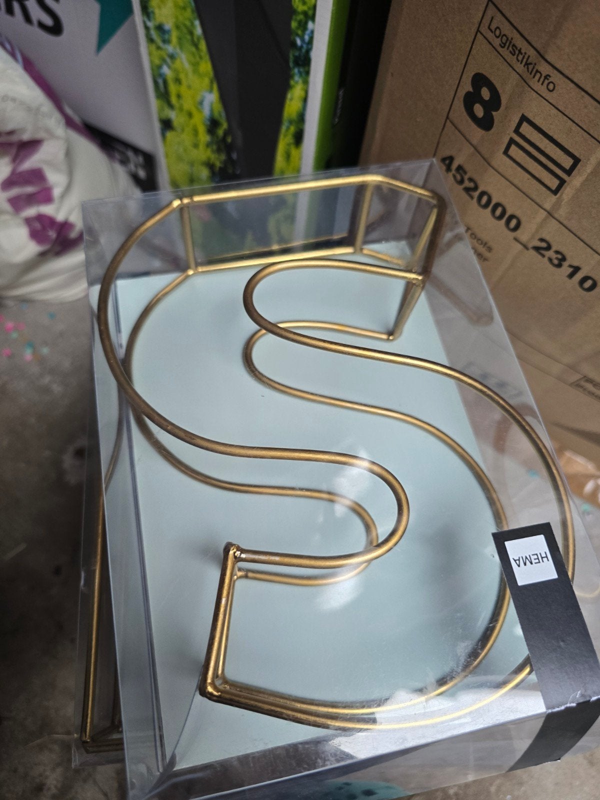 Gouden draadletters HEMA - & T S A E, Huis en Inrichting, Nieuw, Ophalen of Verzenden, Goud, Metaal