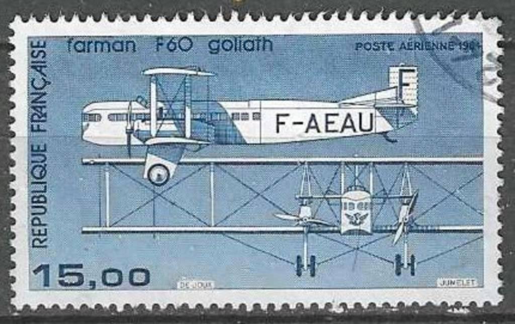 Frankrijk 1984 - Yvert 57PA - Dubbeldekker Farman F 60 (ST), Verzenden, Gestempeld
