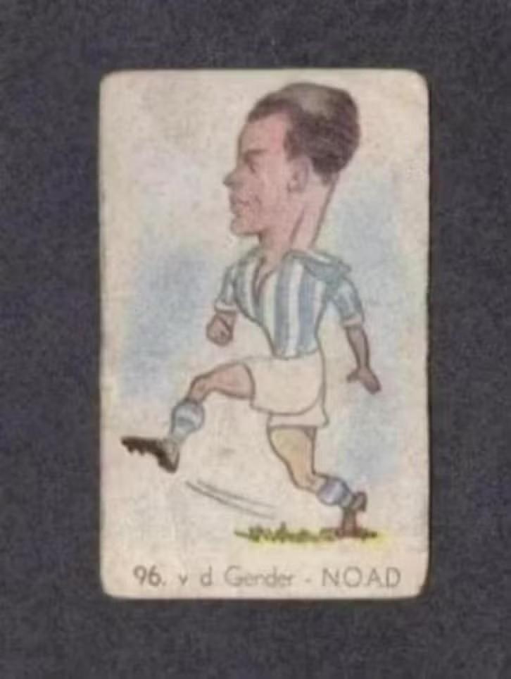 Voetbalplaatje Van der Gender NOAD Tilburg 1949., Ophalen of Verzenden, Zo goed als nieuw